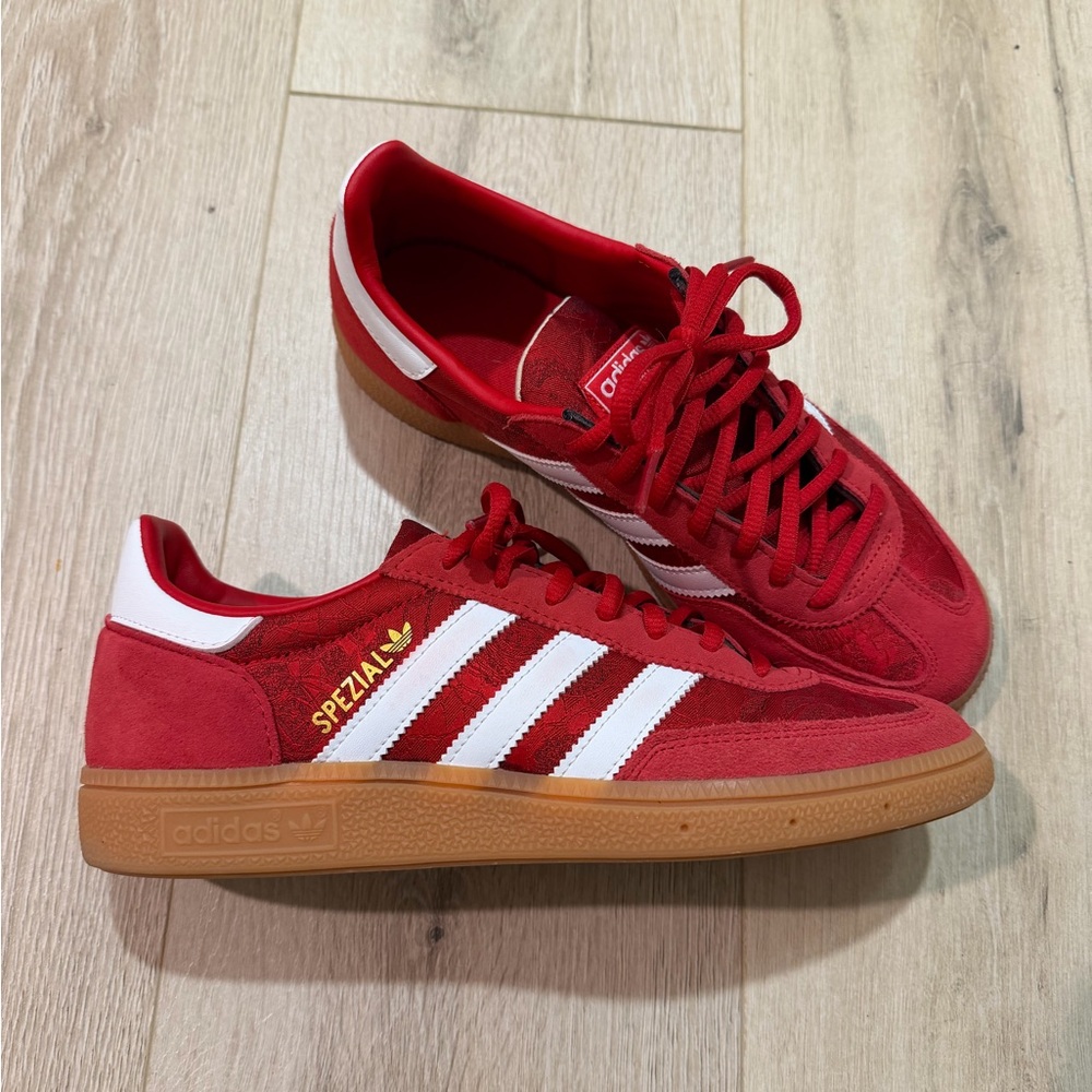 Adidas spezial handball red sneakers, women’s size 8